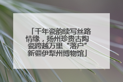 千年瓷韵续写丝路情缘，扬州珍贵古陶瓷跨越万里“落户”新疆伊犁州博物馆