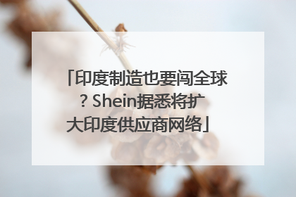 印度制造也要闯全球？Shein据悉将扩大印度供应商网络