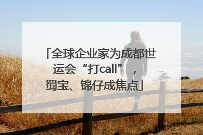 全球企业家为成都世运会“打call”，蜀宝、锦仔成焦点