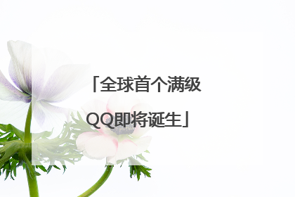 全球首个满级QQ即将诞生