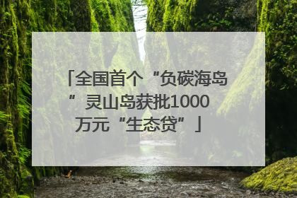 全国首个“负碳海岛”灵山岛获批1000万元“生态贷”