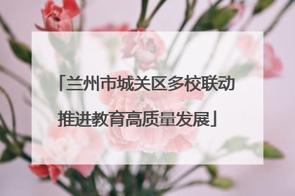 兰州市城关区多校联动推进教育高质量发展