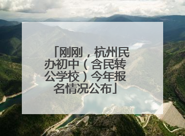 刚刚，杭州民办初中（含民转公学校）今年报名情况公布