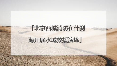 北京西城消防在什刹海开展水域救援演练