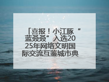 喜报！小江豚“蓝叒叒”入选2025年网络文明国际交流互鉴城市典型案例