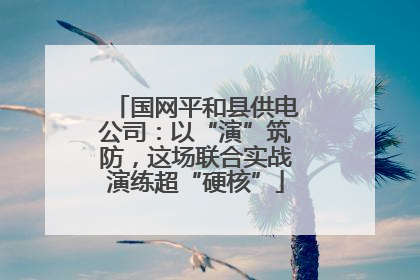 国网平和县供电公司：以“演”筑防，这场联合实战演练超“硬核”