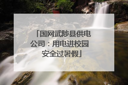 国网武陟县供电公司：用电进校园  安全过暑假