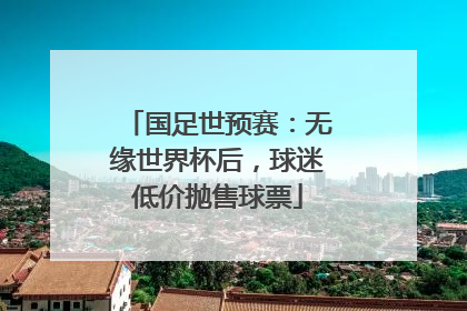 国足世预赛：无缘世界杯后，球迷低价抛售球票