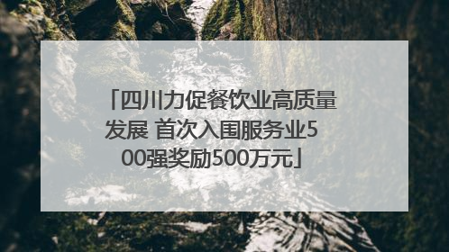 四川力促餐饮业高质量发展 首次入围服务业500强奖励500万元