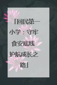 回民第一小学：守牢食安底线 护航成长之路