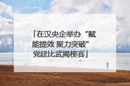 在汉央企举办“赋能提效 聚力突破”党建比武揭榜赛