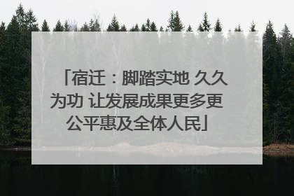 宿迁：脚踏实地 久久为功 让发展成果更多更公平惠及全体人民