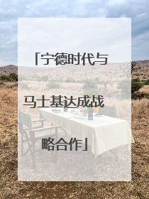宁德时代与马士基达成战略合作