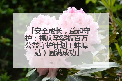 安全成长，益起守护：福庆孕婴板百万公益守护计划（蚌埠站）圆满成功