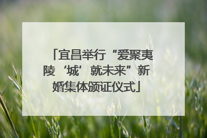 宜昌举行“爱聚夷陵‘城’就未来”新婚集体颁证仪式