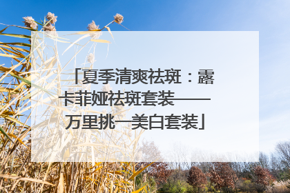 夏季清爽祛斑：露卡菲娅祛斑套装——万里挑一美白套装