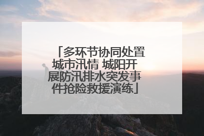多环节协同处置城市汛情 城阳开展防汛排水突发事件抢险救援演练