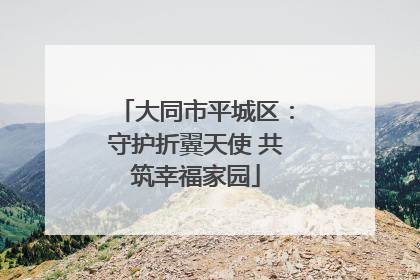 大同市平城区：守护折翼天使 共筑幸福家园