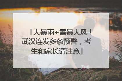 大暴雨+雷暴大风！武汉连发多条预警，考生和家长请注意