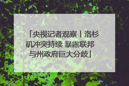 央视记者观察丨洛杉矶冲突持续 暴露联邦与州政府巨大分歧