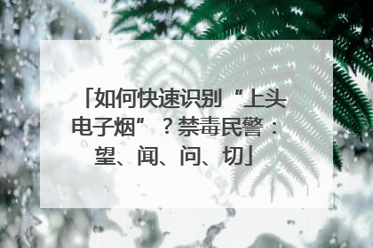 如何快速识别“上头电子烟”？禁毒民警：望、闻、问、切