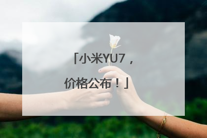 小米YU7，价格公布！