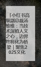 小红书高级副总裁汤维维：当技术深植人文之心，边界终将化为桥梁｜聚焦2025文化强国建设高峰论坛