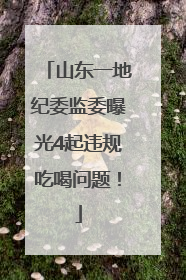山东一地纪委监委曝光4起违规吃喝问题！