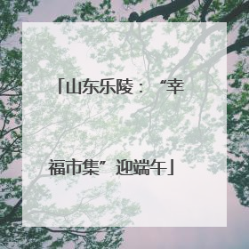 山东乐陵：“幸福市集”迎端午