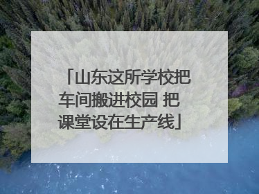 山东这所学校把车间搬进校园 把课堂设在生产线