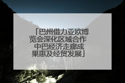 巴州借力亚欧博览会深化区域合作 中巴经济走廊成果惠及经贸发展