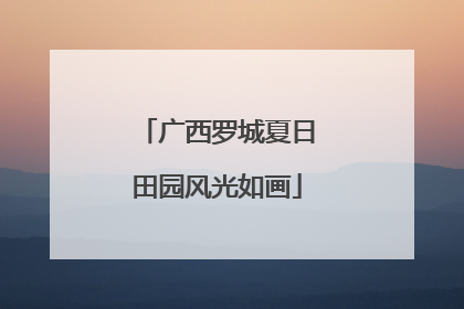 广西罗城夏日田园风光如画