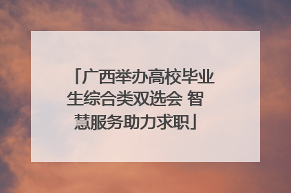 广西举办高校毕业生综合类双选会 智慧服务助力求职
