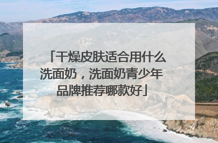 干燥皮肤适合用什么洗面奶，洗面奶青少年品牌推荐哪款好