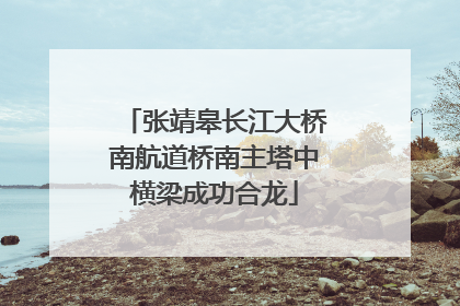 张靖皋长江大桥南航道桥南主塔中横梁成功合龙