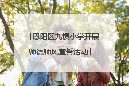 恩阳区九镇小学开展师德师风宣誓活动