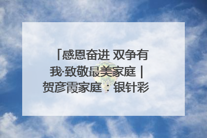 感恩奋进 双争有我·致敬最美家庭｜贺彦霞家庭：银针彩线绣出好日子