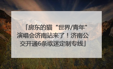 房东的猫“世界/青年”演唱会济南站来了！济南公交开通6条歌迷定制专线