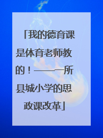 我的德育课是体育老师教的！——一所县城小学的思政课改革