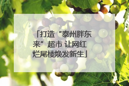 打造“泰州胖东来”超市 让网红烂尾楼焕发新生