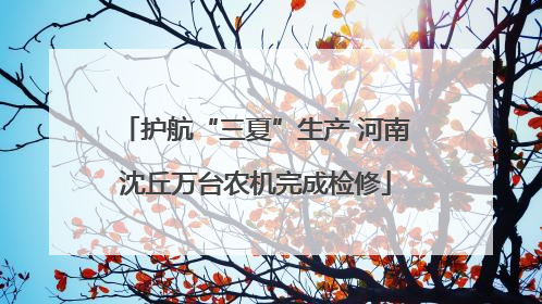 护航“三夏”生产 河南沈丘万台农机完成检修