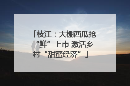 枝江：大棚西瓜抢“鲜”上市 激活乡村“甜蜜经济”