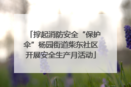 撑起消防安全“保护伞”杨园街道柴东社区开展安全生产月活动