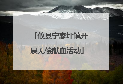 攸县宁家坪镇开展无偿献血活动