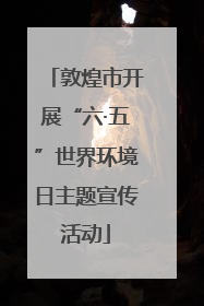 敦煌市开展“六·五”世界环境日主题宣传活动