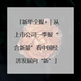 新华全媒+｜从上市公司一季报“含新量”看中国经济发展向“新”