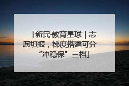 新民·教育星球｜志愿填报，梯度搭建可分“冲稳保”三档