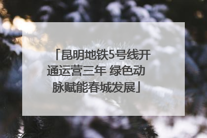 昆明地铁5号线开通运营三年 绿色动脉赋能春城发展