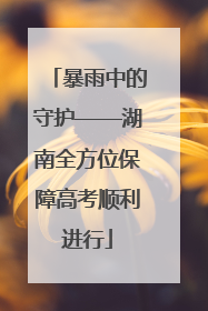 暴雨中的守护——湖南全方位保障高考顺利进行