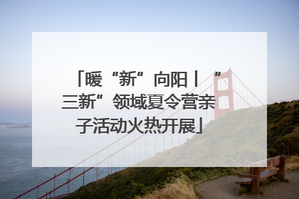 暖“新”向阳丨“三新”领域夏令营亲子活动火热开展